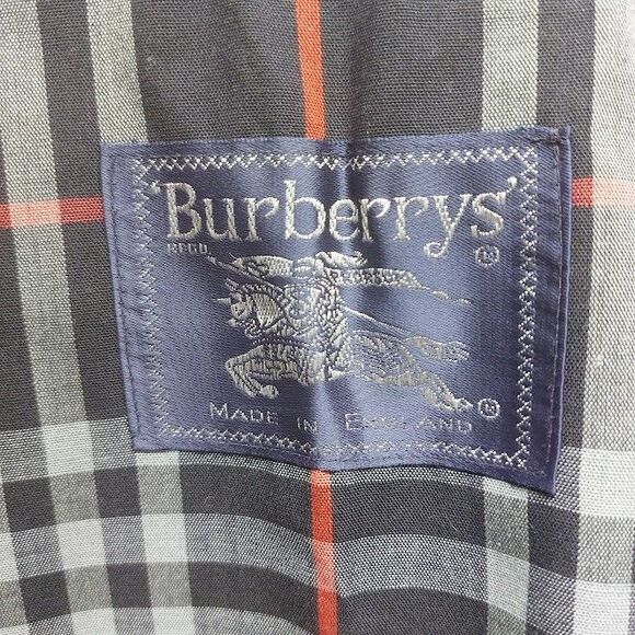 Burberrys Vintage Womens 14R Navy Harrington Jacket Nova Check Lining Excellent - Picture 12 of 16